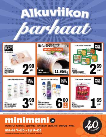 Minimani tarjoukset  - 13.04.2026 - 14.04.2026.