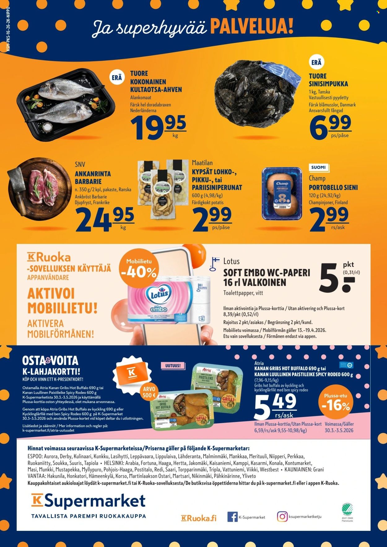 K-Supermarket tarjoukset - 16.04.2026 - 19.04.2026. Sivu 4