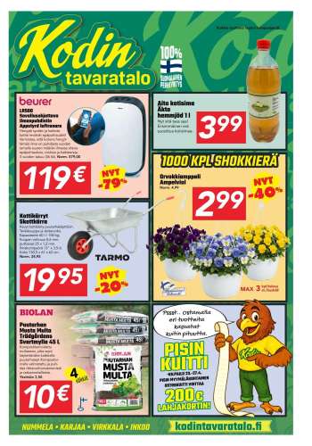Kodintavaratalo tarjoukset  - 20.04.2026 - 03.05.2026.