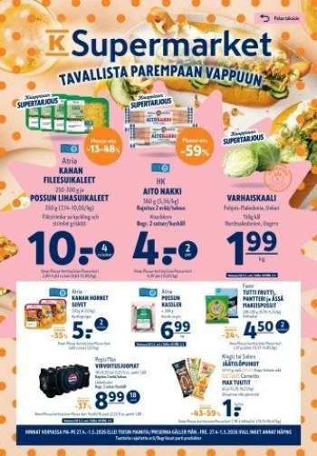 K-Supermarket tarjoukset  - 27.04.2026 - 01.05.2026.