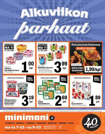 Minimani tarjoukset  - 27.04.2026 - 28.04.2026.