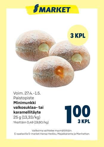 S-market tarjoukset  - 27.04.2026 - 01.05.2026.