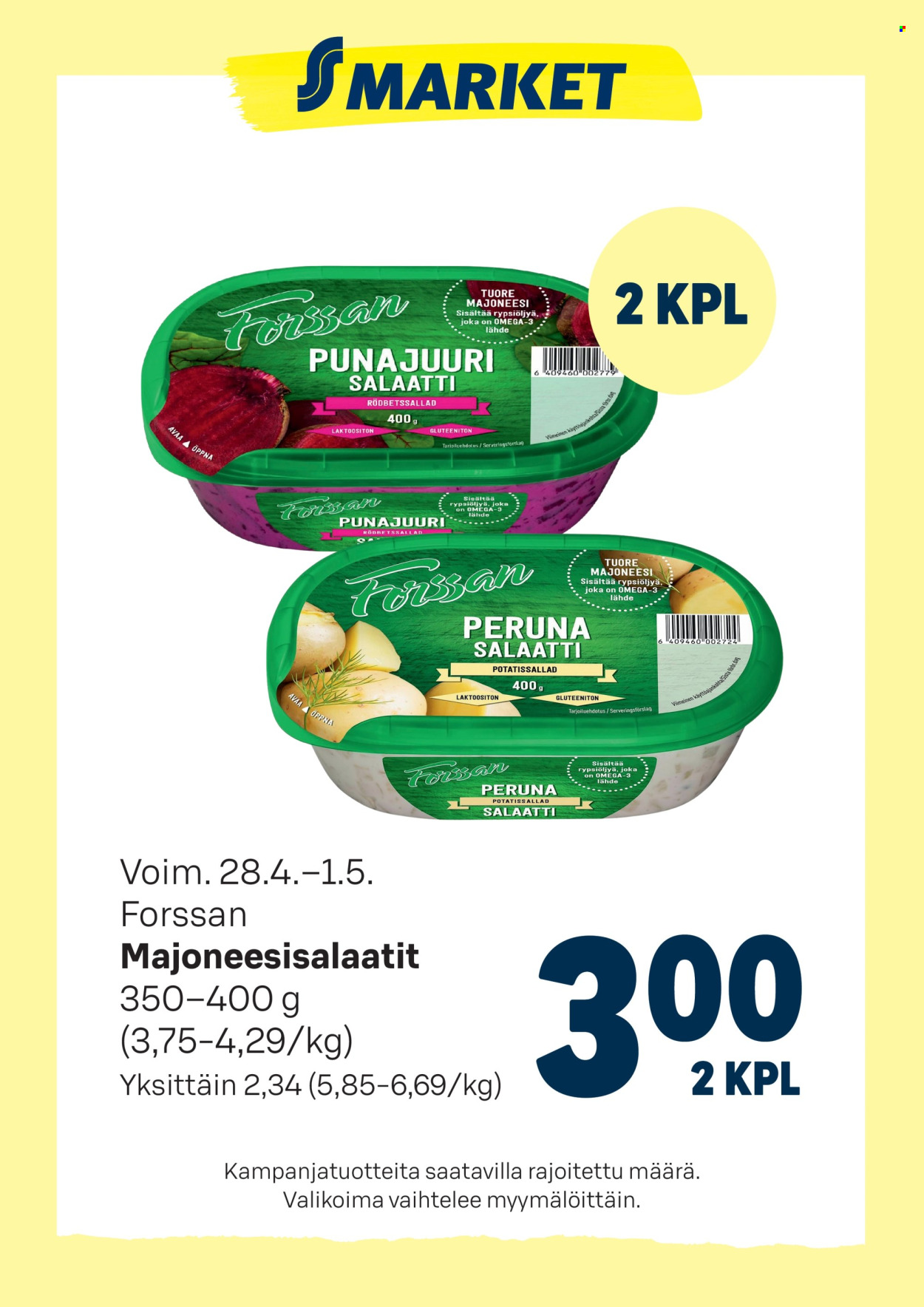 S-market tarjoukset - 28.04.2026 - 01.05.2026. Sivu 1