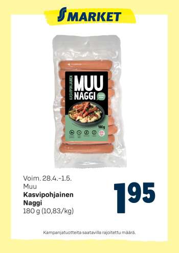S-market tarjoukset  - 28.04.2026 - 01.05.2026.