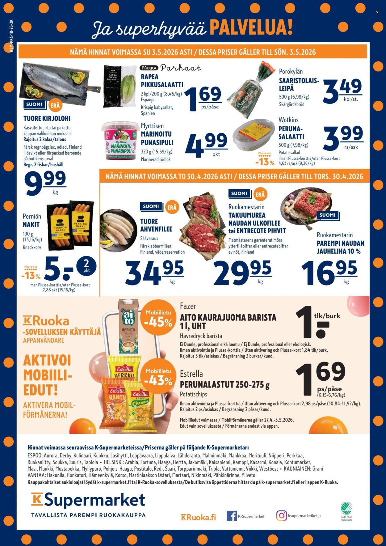 K-Supermarket tarjoukset - 30.04.2026 - 01.05.2026. Sivu 4