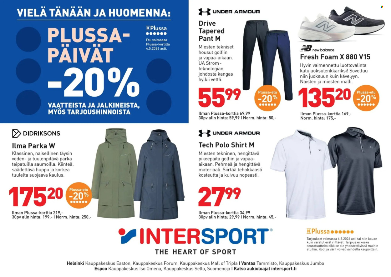 Intersport tarjoukset - 04.05.2026 - 04.05.2026. Sivu 1