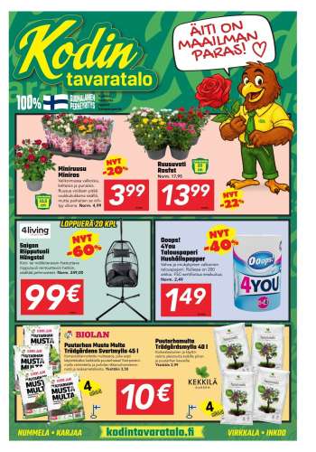 Kodintavaratalo tarjoukset  - 04.05.2026 - 17.05.2026.