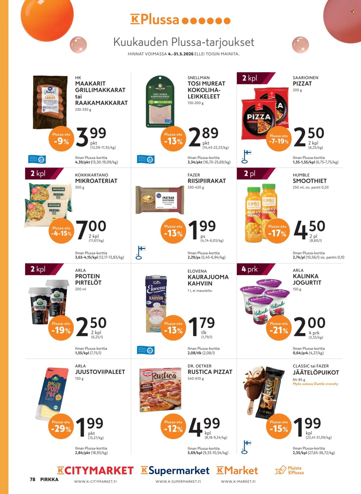 K-market tarjoukset - 06.05.2026 - 09.06.2026. Sivu 78