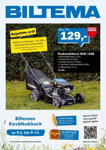 Biltema tarjoukset  - 06.05.2026 - 10.05.2026.