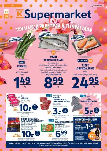 K-Supermarket tarjoukset  - 07.05.2026 - 10.05.2026.