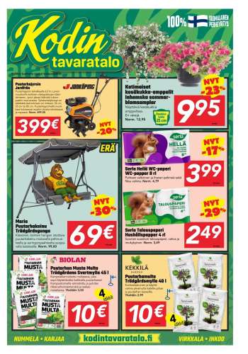 Kodintavaratalo tarjoukset  - 11.05.2026 - 24.05.2026.