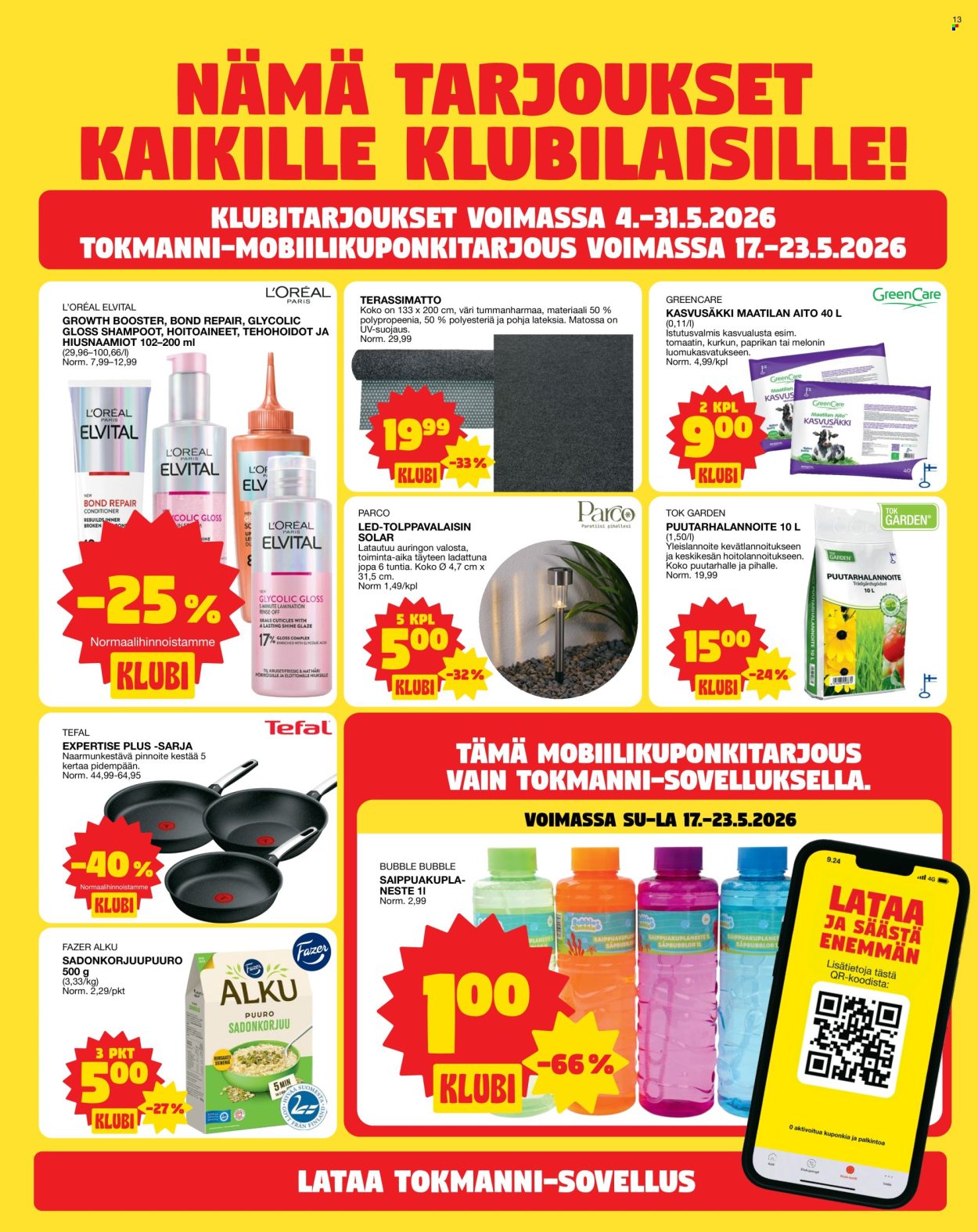 Tokmanni tarjoukset - 18.05.2026 - 24.05.2026. Sivu 13