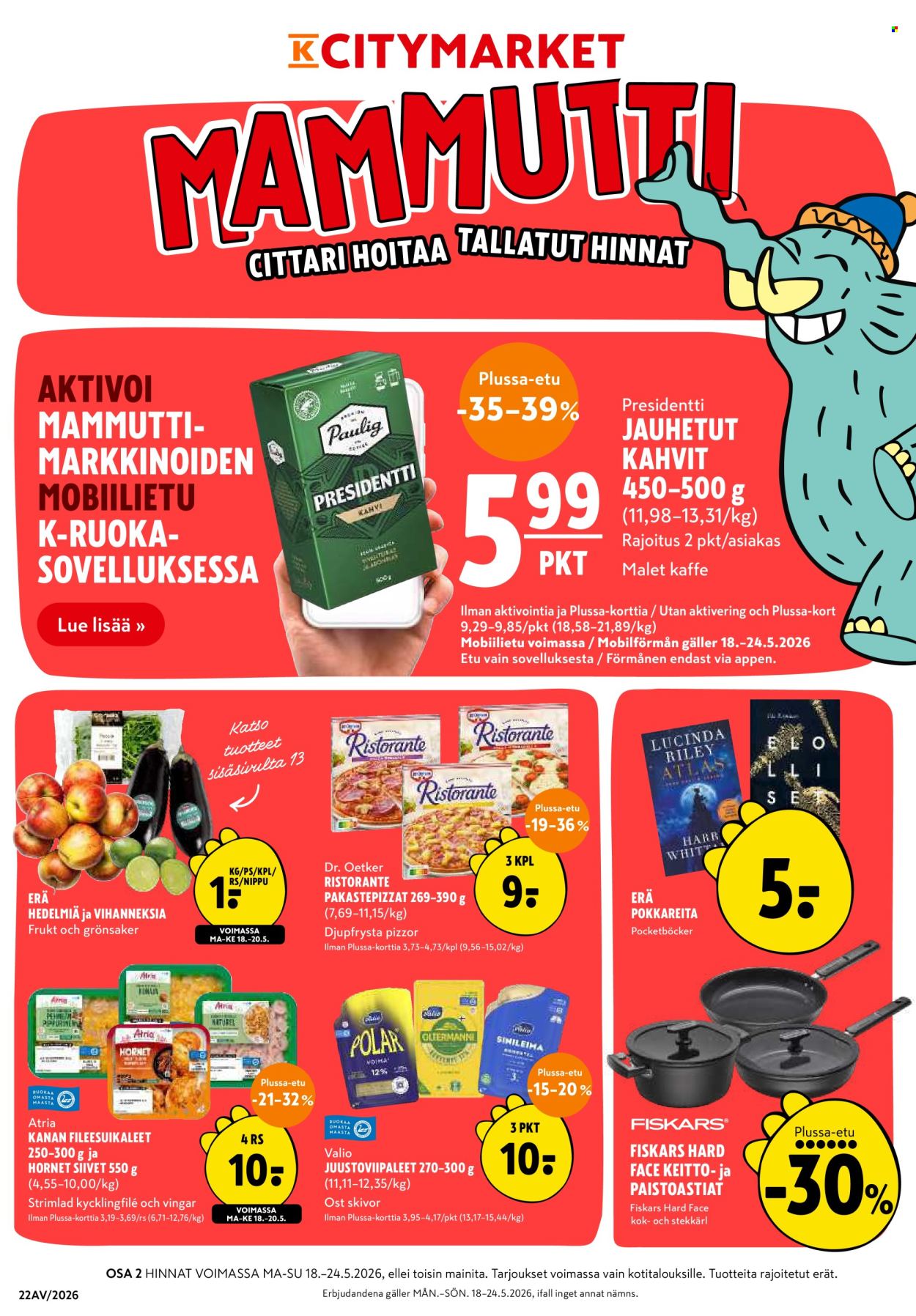 K-citymarket tarjoukset - 18.05.2026 - 24.05.2026. Sivu 1