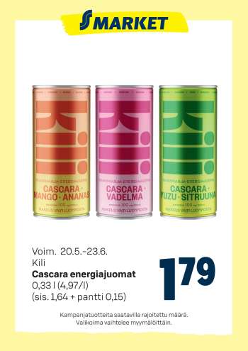 S-market tarjoukset  - 20.05.2026 - 23.06.2026.