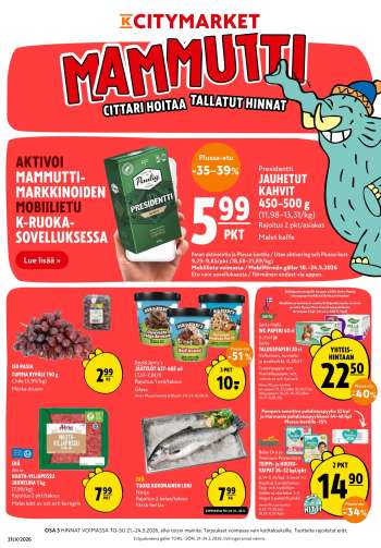 K-citymarket tarjoukset  - 21.05.2026 - 24.05.2026.