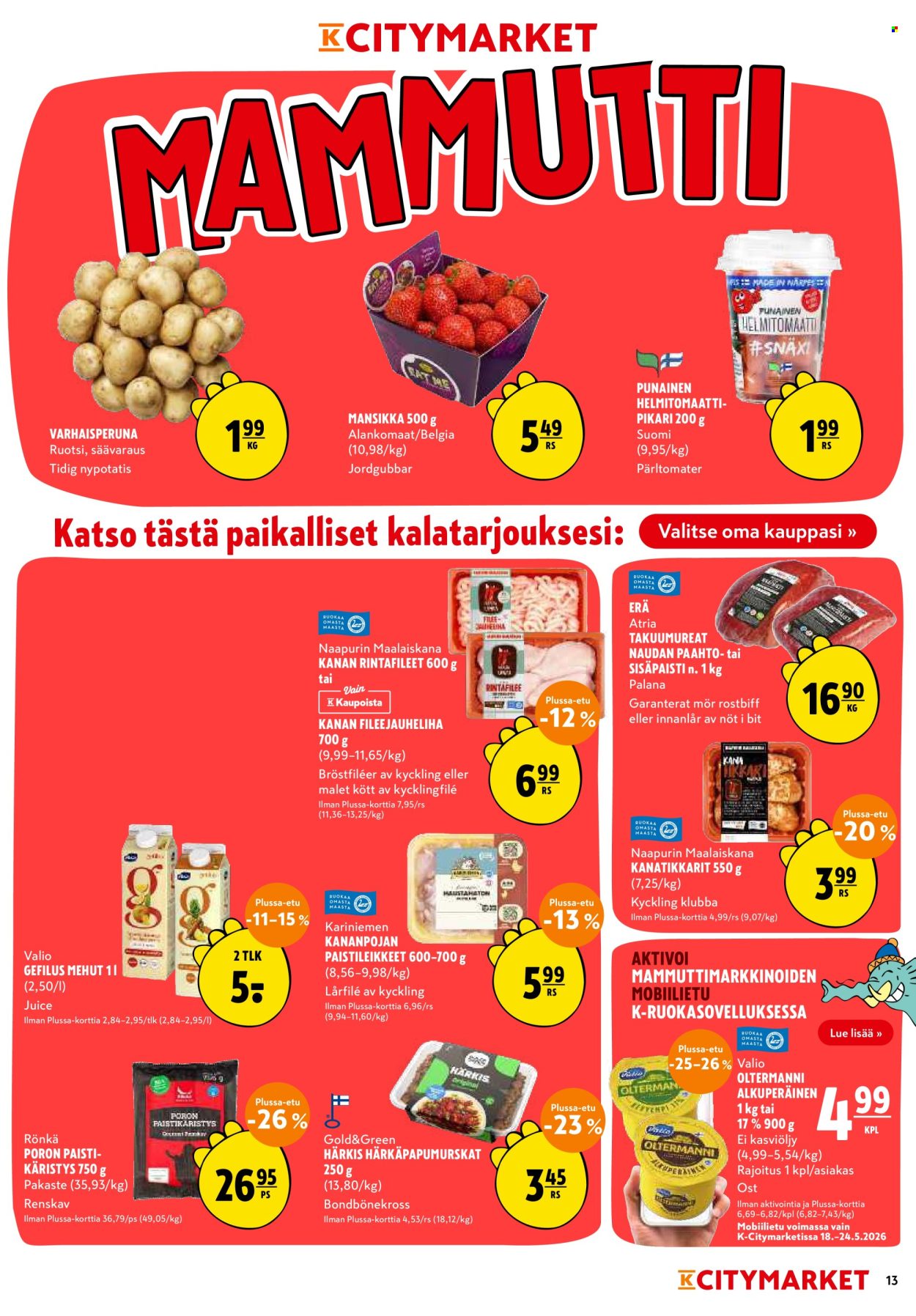 K-citymarket tarjoukset - 21.05.2026 - 24.05.2026. Sivu 13