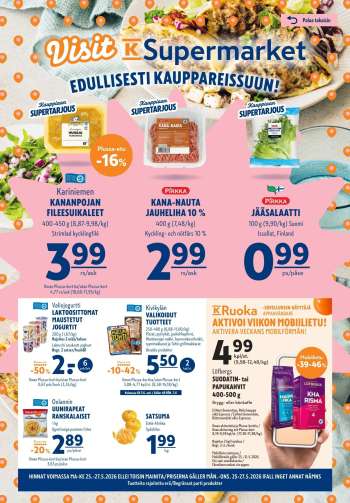 K-Supermarket tarjoukset  - 25.05.2026 - 27.05.2026.