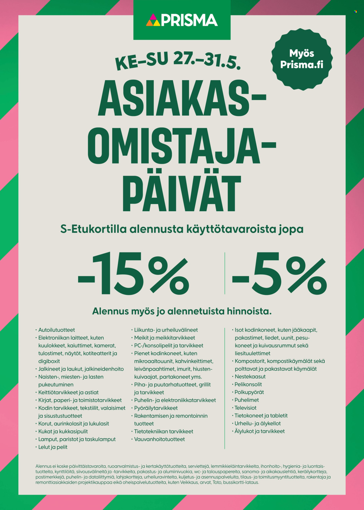 Prisma tarjoukset - 27.05.2026 - 31.05.2026. Sivu 1