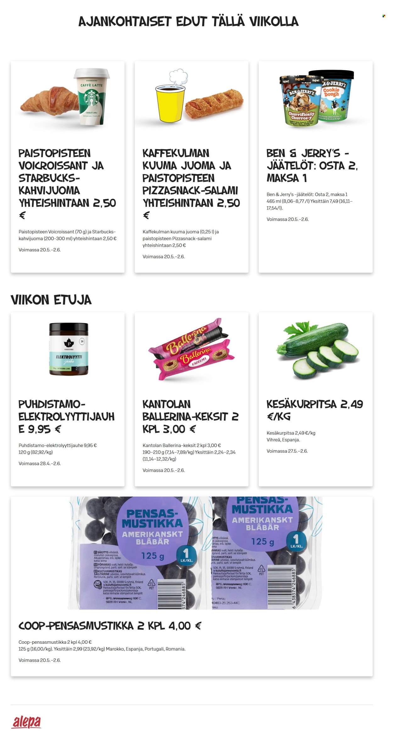 Alepa tarjoukset - 20.05.2026 - 02.06.2026. Sivu 1