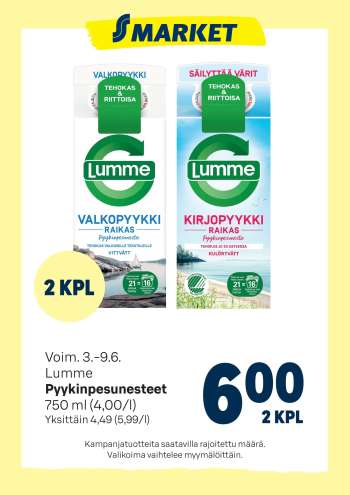 S-market tarjoukset  - 03.06.2026 - 09.06.2026.