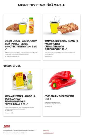 Alepa tarjoukset  - 03.06.2026 - 16.06.2026.
