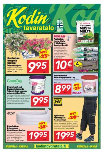 Kodintavaratalo tarjoukset  - 01.06.2026 - 14.06.2026.