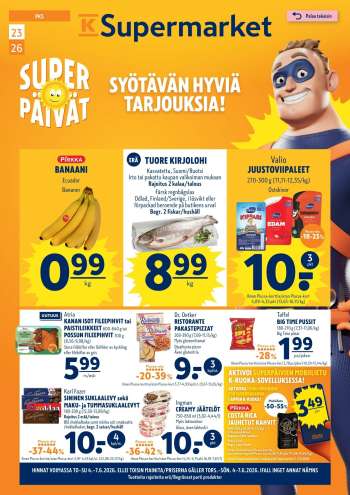 K-Supermarket tarjoukset  - 04.06.2026 - 07.06.2026.