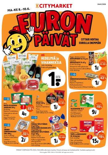 K-citymarket tarjoukset  - 08.06.2026 - 10.06.2026.