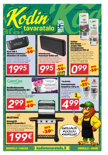 Kodintavaratalo tarjoukset  - 08.06.2026 - 21.06.2026.
