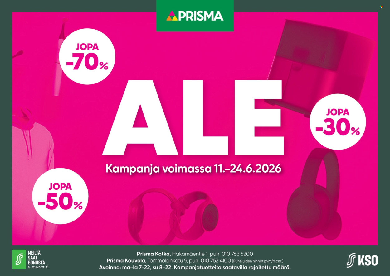 Prisma tarjoukset - 11.06.2026 - 14.06.2026. Sivu 1