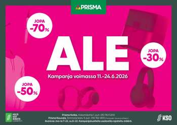 Prisma tarjoukset  - 11.06.2026 - 14.06.2026.