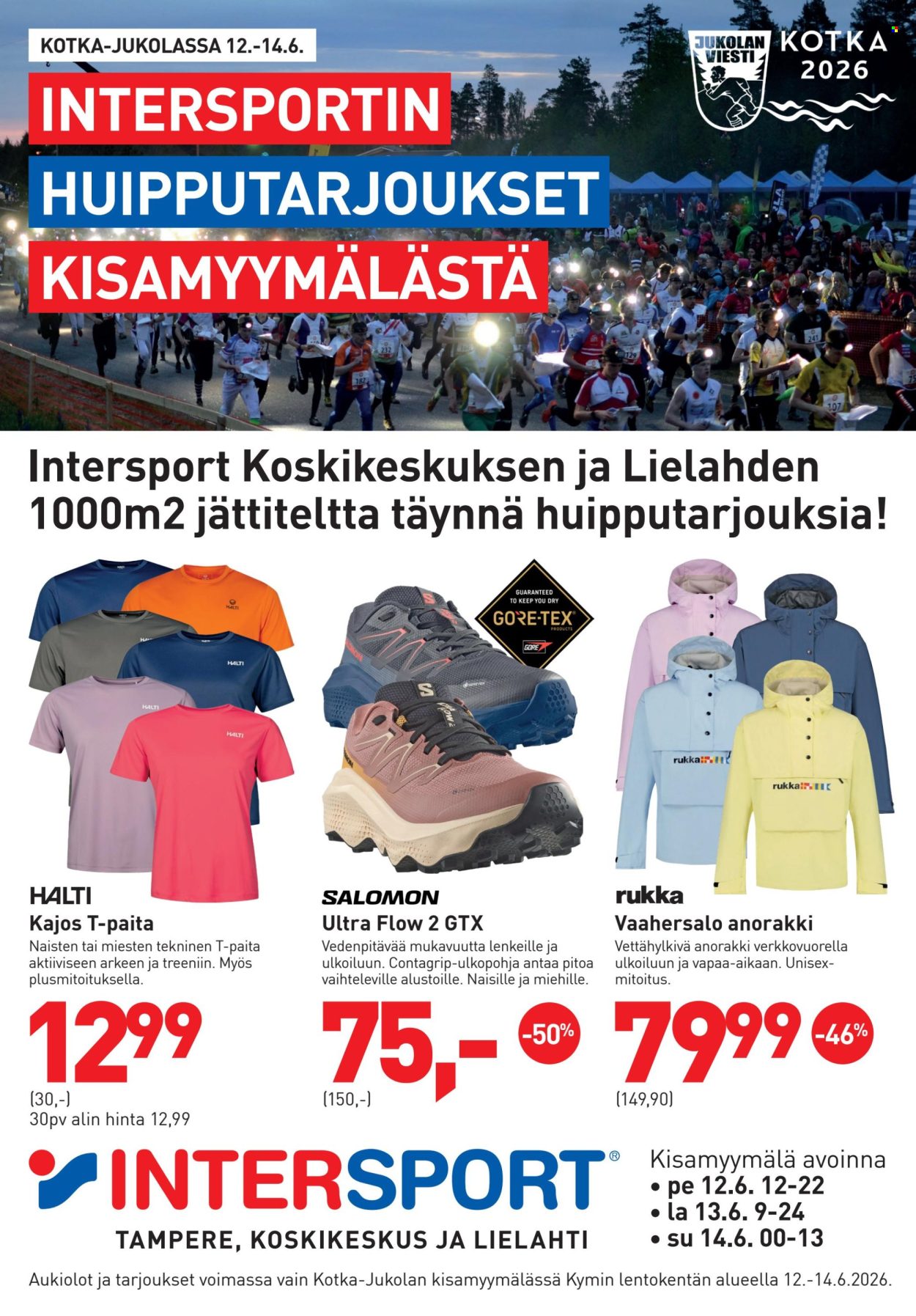 Intersport tarjoukset - 12.06.2026 - 14.06.2026. Sivu 1