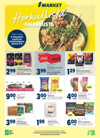 S-market tarjoukset  - 16.06.2026 - 21.06.2026.