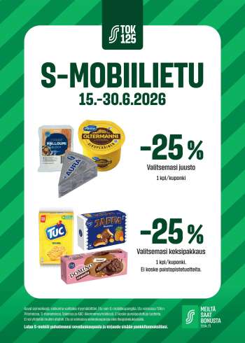 S-market tarjoukset  - 15.06.2026 - 30.06.2026.