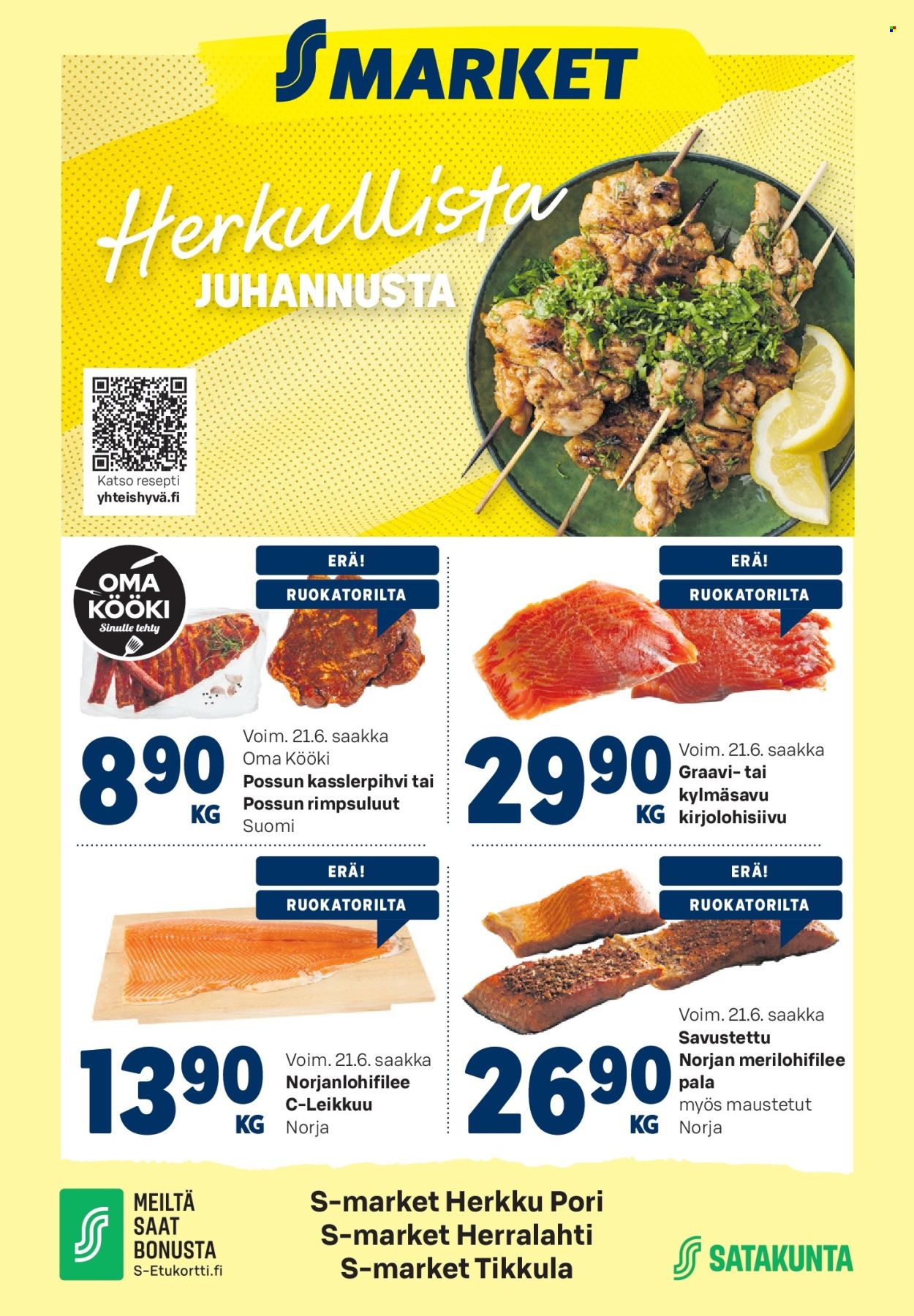 S-market tarjoukset - 16.06.2026 - 21.06.2026. Sivu 1