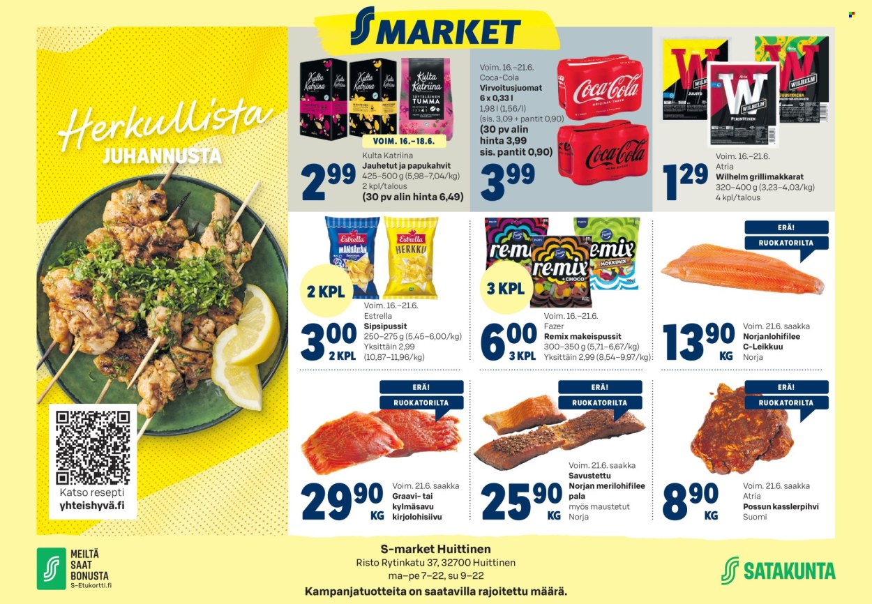 S-market tarjoukset - 16.06.2026 - 21.06.2026. Sivu 1