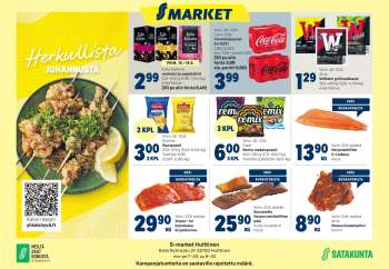 S-market tarjoukset  - 16.06.2026 - 21.06.2026.