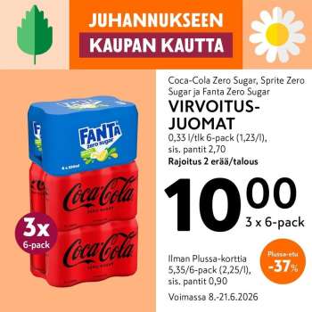 K-market tarjoukset  - 08.06.2026 - 21.06.2026.