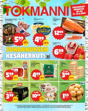Tokmanni tarjoukset  - 17.06.2026 - 21.06.2026.