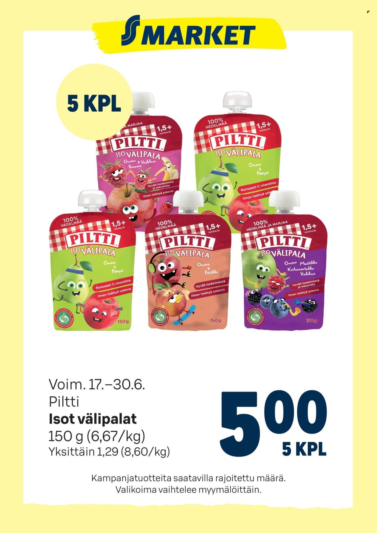 S-market tarjoukset - 17.06.2026 - 30.06.2026. Sivu 1