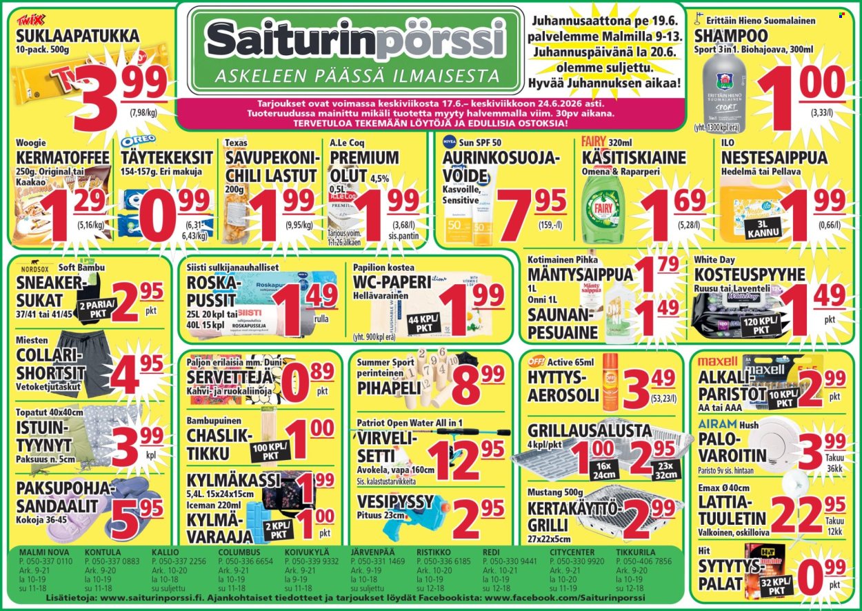 Saiturinpörssi tarjoukset - 17.06.2026 - 24.06.2026. Sivu 1