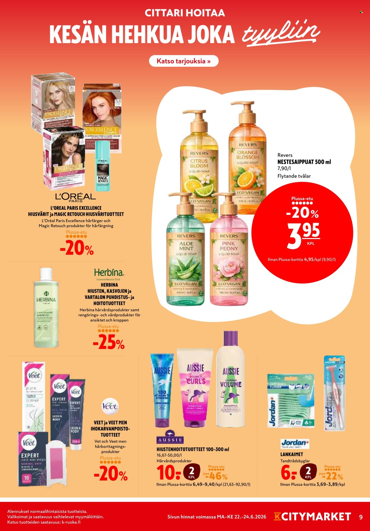 K-citymarket tarjoukset - 22.06.2026 - 24.06.2026. Sivu 9