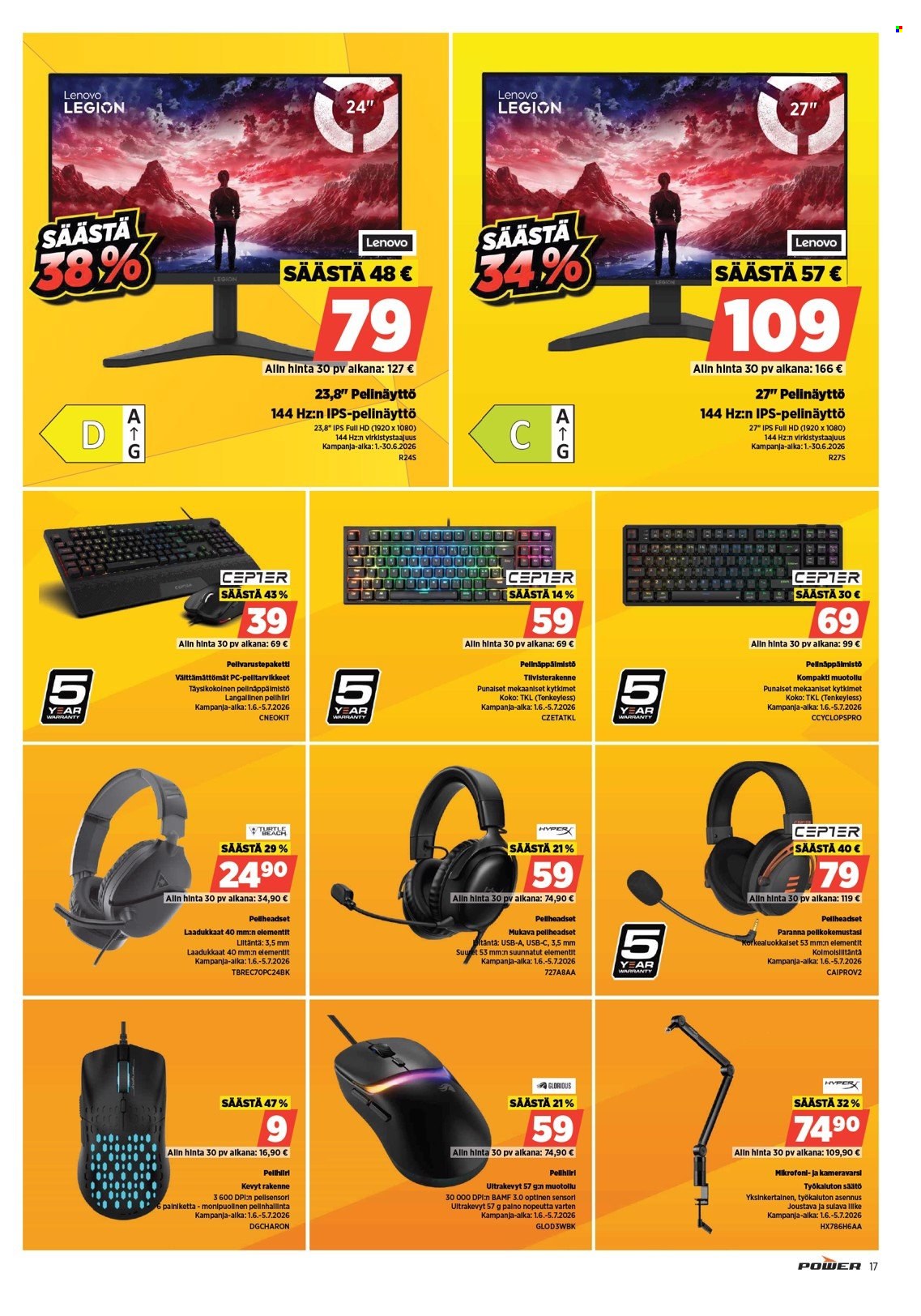 Power tarjoukset. Sivu 17