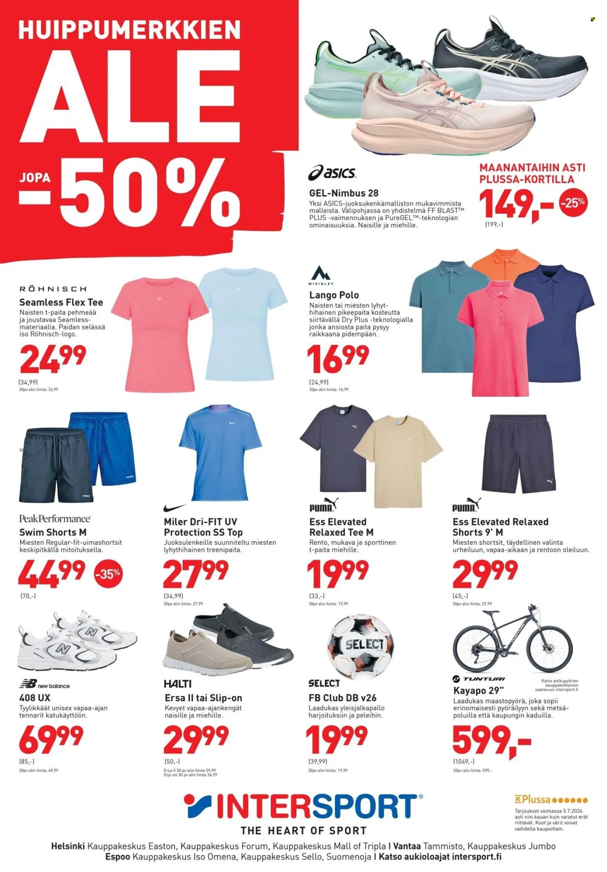 Intersport tarjoukset - 28.06.2026 - 05.07.2026. Sivu 1