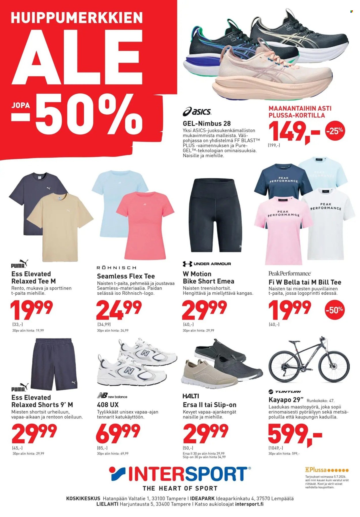 Intersport tarjoukset - 28.06.2026 - 05.07.2026. Sivu 1
