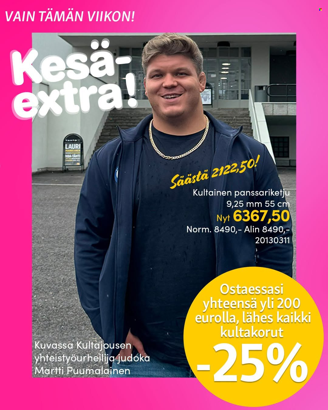 Kultajousi tarjoukset. Sivu 6
