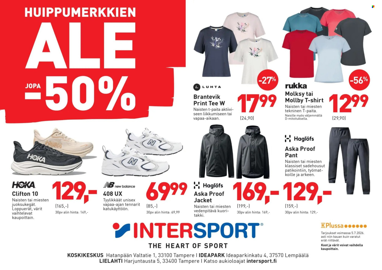 Intersport tarjoukset - 02.07.2026 - 05.07.2026. Sivu 1