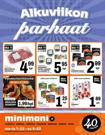 Minimani tarjoukset  - 06.07.2026 - 07.07.2026.