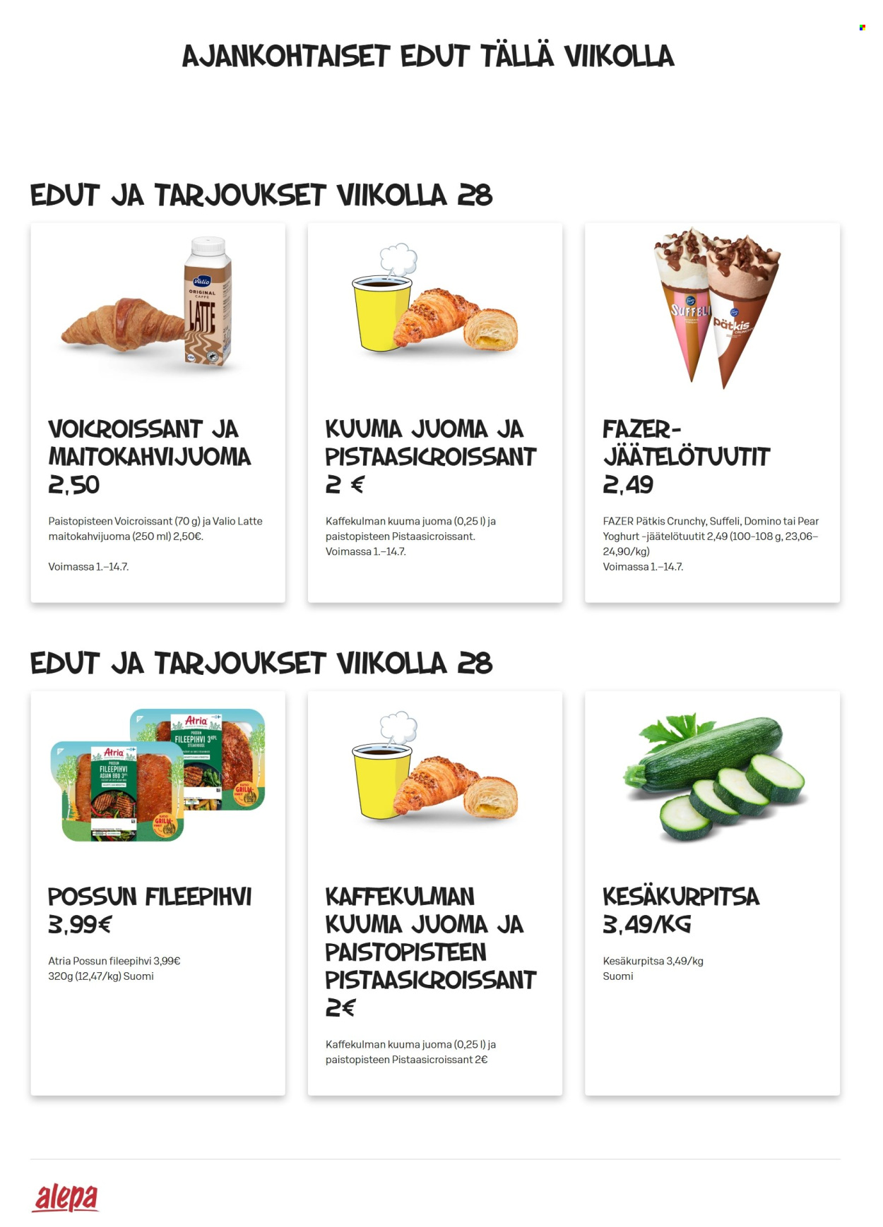 Alepa tarjoukset - 01.07.2026 - 14.07.2026. Sivu 1