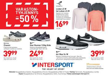 Intersport tarjoukset  - 08.07.2026 - 27.07.2026.